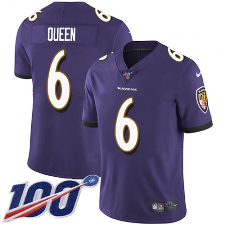 Nike Ravens #6 Patrick Queen Purple Team Color Youth Stitched NFL 100th Season Vapor Untouchable Limited Jersey