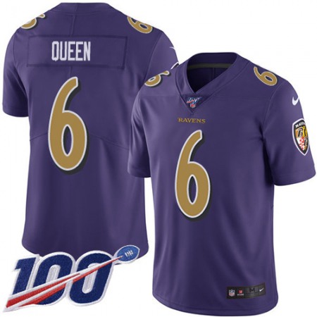 Nike Ravens #6 Patrick Queen Purple Youth Stitched NFL Limited Rush 100th Season Jersey