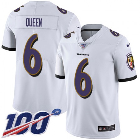 Nike Ravens #6 Patrick Queen White Youth Stitched NFL 100th Season Vapor Untouchable Limited Jersey
