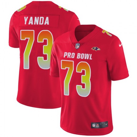 Nike Ravens #73 Marshal Yanda Red Youth Stitched NFL Limited AFC 2019 Pro Bowl Jersey