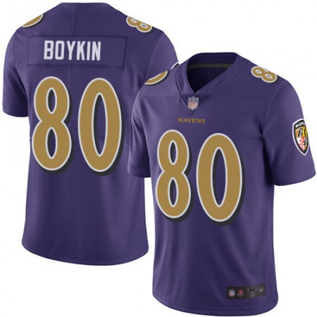 Nike Ravens #80 Miles Boykin Purple Youth Stitched NFL Limited Rush Jersey