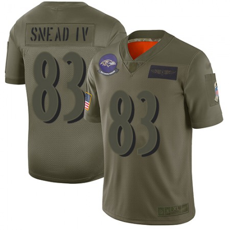 Nike Ravens #83 Willie Snead IV Camo Youth Stitched NFL Limited 2019 Salute to Service Jersey