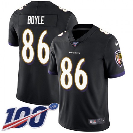Nike Ravens #86 Nick Boyle Black Alternate Youth Stitched NFL 100th Season Vapor Untouchable Limited Jersey