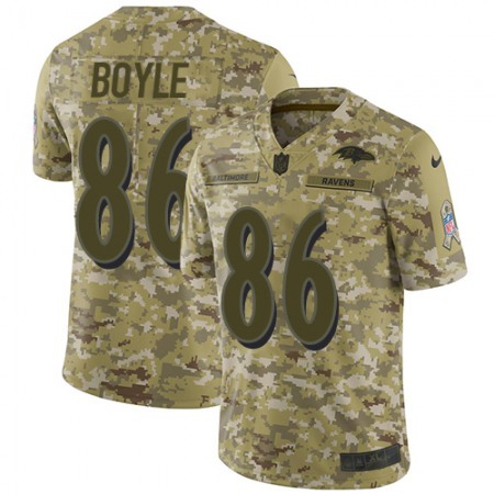 Nike Ravens #86 Nick Boyle Camo Youth Stitched NFL Limited 2018 Salute To Service Jersey