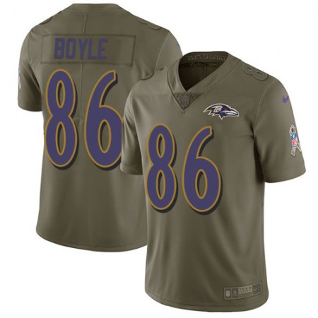 Nike Ravens #86 Nick Boyle Olive Youth Stitched NFL Limited 2017 Salute To Service Jersey