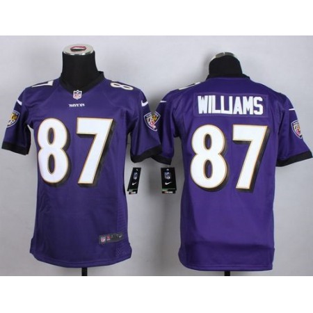 Nike Ravens #87 Maxx Williams Purple Team Color Youth Stitched NFL New Elite Jersey