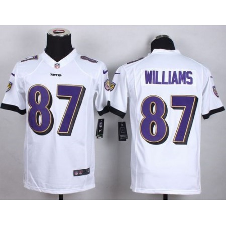 Nike Ravens #87 Maxx Williams White Youth Stitched NFL New Elite Jersey
