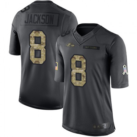 Nike Ravens #8 Lamar Jackson Black Youth Stitched NFL Limited 2016 Salute to Service Jersey