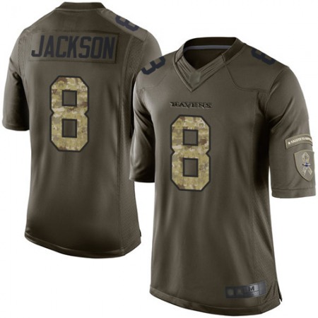 Nike Ravens #8 Lamar Jackson Green Youth Stitched NFL Limited 2015 Salute to Service Jersey