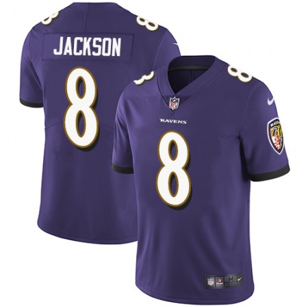 Nike Ravens #8 Lamar Jackson Purple Team Color Youth Stitched NFL Vapor Untouchable Limited Jersey