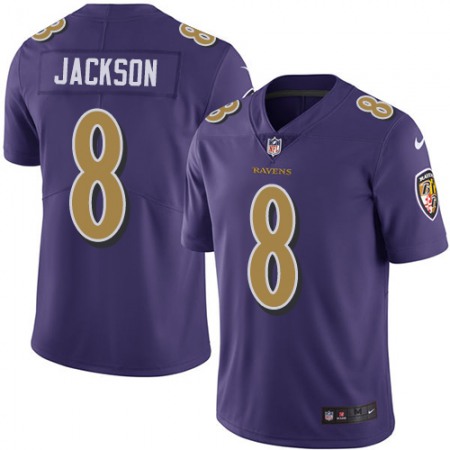 Nike Ravens #8 Lamar Jackson Purple Youth Stitched NFL Limited Rush Jersey