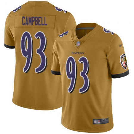 Nike Ravens #93 Calais Campbell Gold Youth Stitched NFL Limited Inverted Legend Jersey