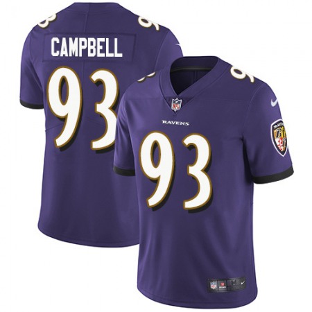 Nike Ravens #93 Calais Campbell Purple Team Color Youth Stitched NFL Vapor Untouchable Limited Jersey