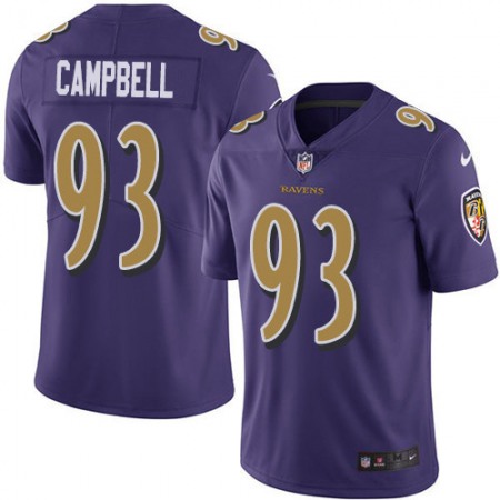 Nike Ravens #93 Calais Campbell Purple Youth Stitched NFL Limited Rush Jersey