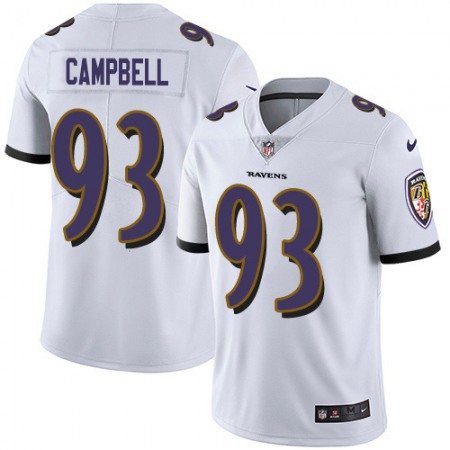 Nike Ravens #93 Calais Campbell White Youth Stitched NFL Vapor Untouchable Limited Jersey