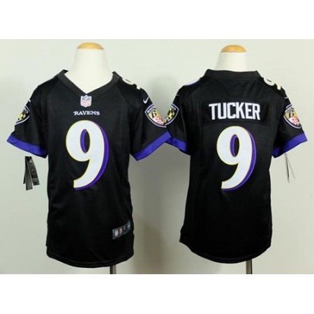 Nike Ravens #9 Justin Tucker Black Alternate Youth Stitched NFL New Elite Jersey