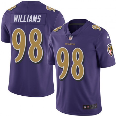 Nike Ravens #98 Brandon Williams Purple Youth Stitched NFL Limited Rush Jersey