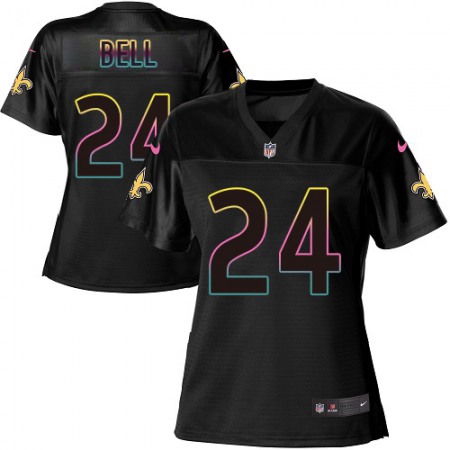 Nike Saints #24 Vonn Bell Black Women's NFL Fashion Game Jersey