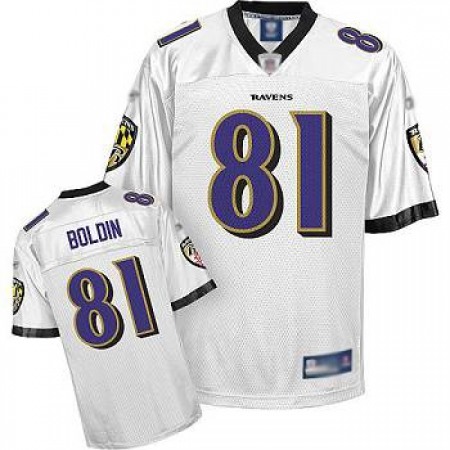 Ravens #81 Anquan Boldin White Stitched Youth NFL Jersey