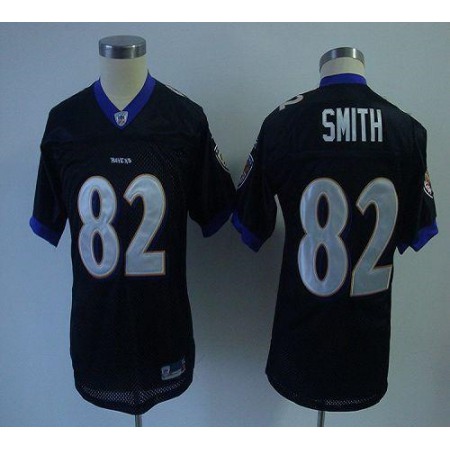 Ravens #82 Torrey Smith Black Stitched Youth NFL Jersey