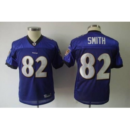 Ravens #82 Torrey Smith Purple Stitched Youth NFL Jersey