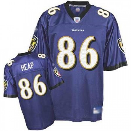 Ravens #86 Todd Heap Purple Stitched Youth NFL Jersey