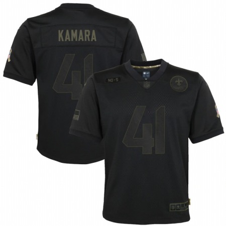 New Orleans Saints #41 Alvin Kamara Nike Youth 2020 Salute to Service Game Jersey Black