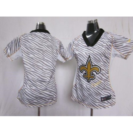 Nike Saints Blank Zebra Women's Stitched NFL Elite Jersey