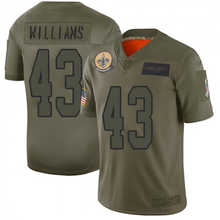 Nike Saints #43 Marcus Williams Camo Youth Stitched NFL Limited 2019 Salute to Service Jersey