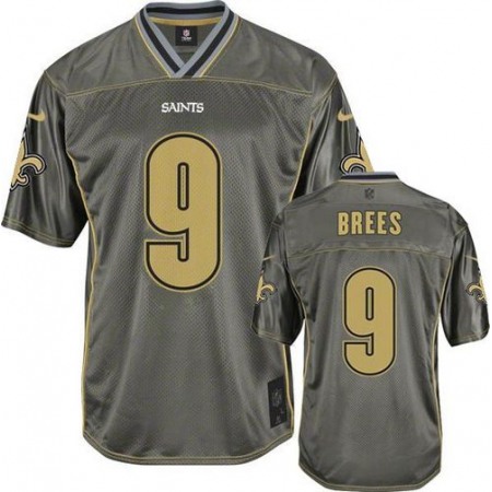 Nike Saints #9 Drew Brees Grey Youth Stitched NFL Elite Vapor Jersey