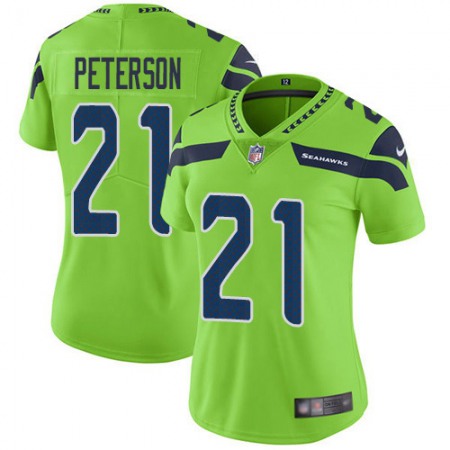 Nike Seahawks #21 Adrian Peterson Green Women's Stitched NFL Limited Rush Jersey
