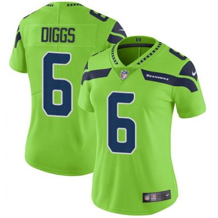 Nike Seahawks #6 Quandre Diggs Green Women's Stitched NFL Limited Rush Jersey