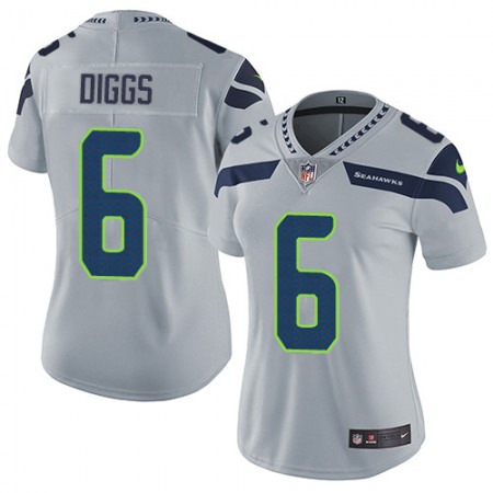 Nike Seahawks #6 Quandre Diggs Grey Alternate Women's Stitched NFL Vapor Untouchable Limited Jersey