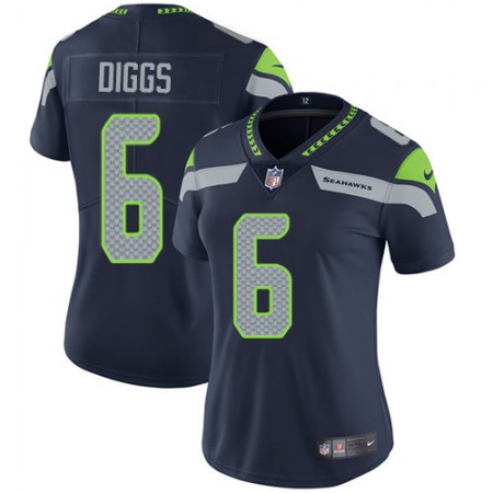 Nike Seahawks #6 Quandre Diggs Steel Blue Team Color Women's Stitched NFL Vapor Untouchable Limited Jersey