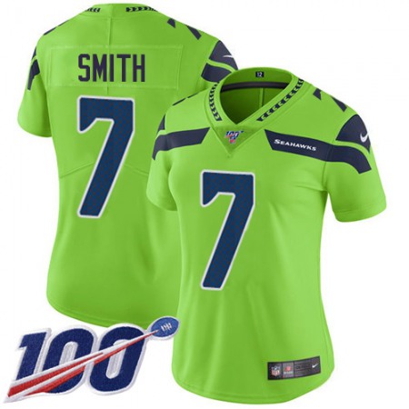 Nike Seahawks #7 Geno Smith Green Women's Stitched NFL Limited Rush 100th Season Jersey