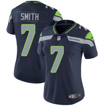 Nike Seahawks #7 Geno Smith Steel Blue Team Color Women's Stitched NFL Vapor Untouchable Limited Jersey