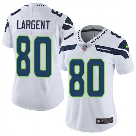 Nike Seahawks #80 Steve Largent White Women's Stitched NFL Vapor Untouchable Limited Jersey