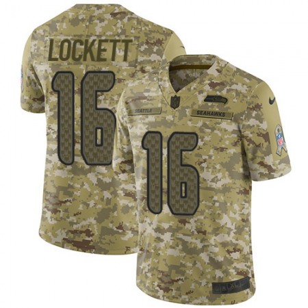 Nike Seahawks #16 Tyler Lockett Camo Youth Stitched NFL Limited 2018 Salute to Service Jersey