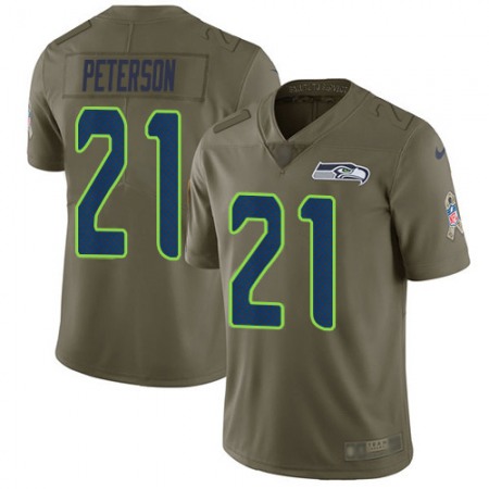Nike Seahawks #21 Adrian Peterson Olive Youth Stitched NFL Limited 2017 Salute To Service Jersey