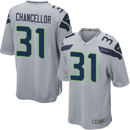 Nike Seahawks #31 Kam Chancellor Grey Alternate Youth Stitched NFL Elite Jersey
