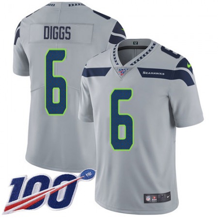 Nike Seahawks #6 Quandre Diggs Grey Alternate Youth Stitched NFL 100th Season Vapor Untouchable Limited Jersey