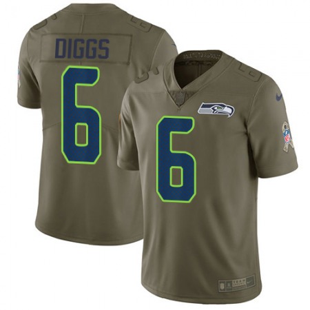 Nike Seahawks #6 Quandre Diggs Olive Youth Stitched NFL Limited 2017 Salute To Service Jersey