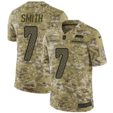 Nike Seahawks #7 Geno Smith Camo Youth Stitched NFL Limited 2018 Salute To Service Jersey