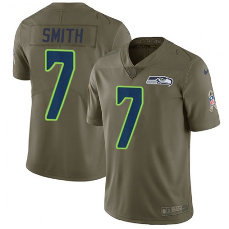 Nike Seahawks #7 Geno Smith Olive Youth Stitched NFL Limited 2017 Salute To Service Jersey
