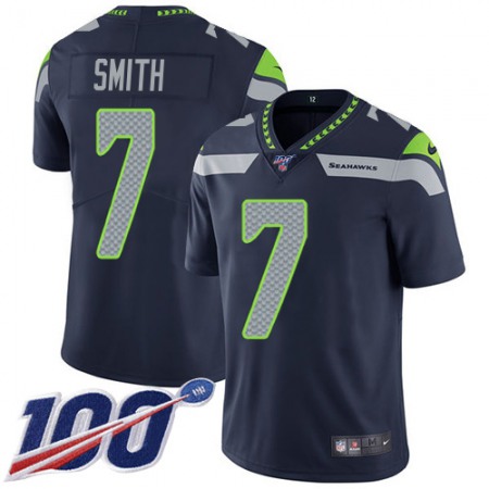 Nike Seahawks #7 Geno Smith Steel Blue Team Color Youth Stitched NFL 100th Season Vapor Untouchable Limited Jersey