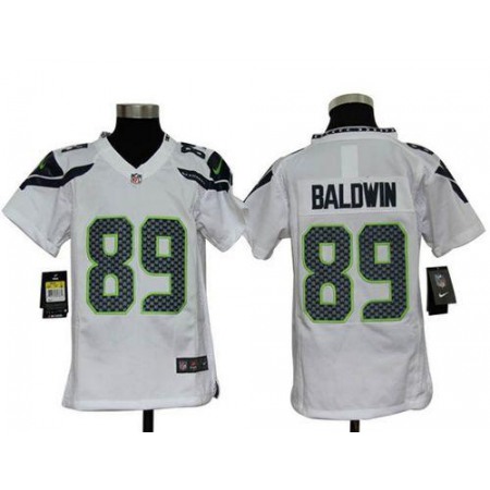 Nike Seahawks #89 Doug Baldwin White Youth Stitched NFL Elite Jersey