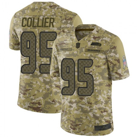 Nike Seahawks #95 L.J. Collier Camo Youth Stitched NFL Limited 2018 Salute to Service Jersey