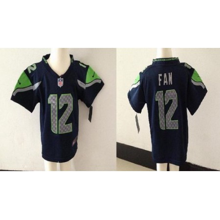 Toddler Nike Seahawks #12 Fan Steel Blue Team Color Stitched NFL Elite Jersey
