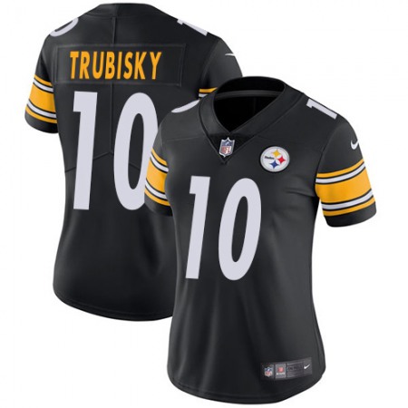 Nike Steelers #10 Mitchell Trubisky Black Team Color Women's Stitched NFL Vapor Untouchable Limited Jersey