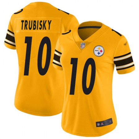 Nike Steelers #10 Mitchell Trubisky Gold Women's Stitched NFL Limited Inverted Legend Jersey